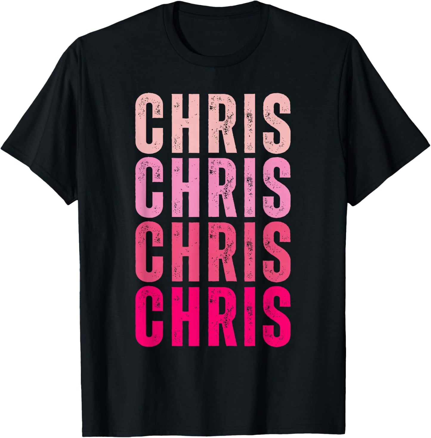 I Love Chris First Name Chris Vintage T-Shirt - T-Shirt | Black