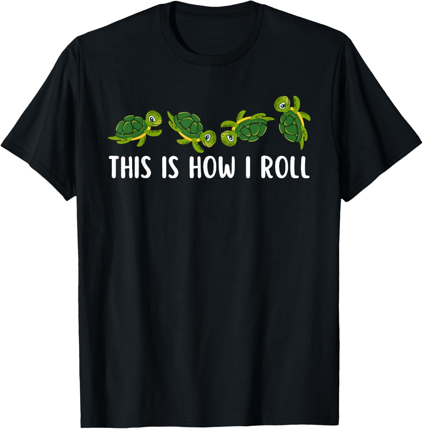 Sea Turtle Lover Kids This Is How I Roll Turtle T-Shirt - T-Shirt | Black