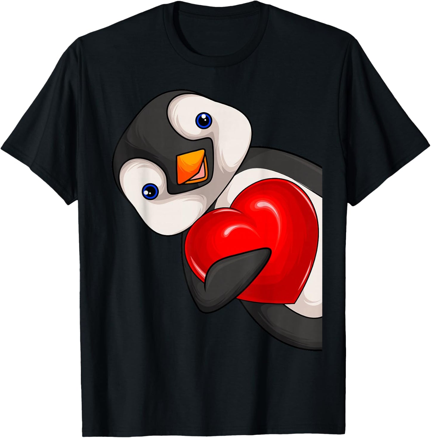 Penguin Girls Women Children Penguin T-Shirt - T-Shirt | Black