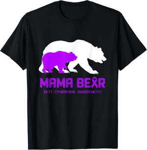 Mama Bear Rett Syndrome Awareness Shirt Men T-Shirt - T-Shirt | Black