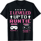 Cute I Leveled Up to Aunt 2025 Promoted to Auntie 2025 Gamer T-Shirt - T-Shirt | Black