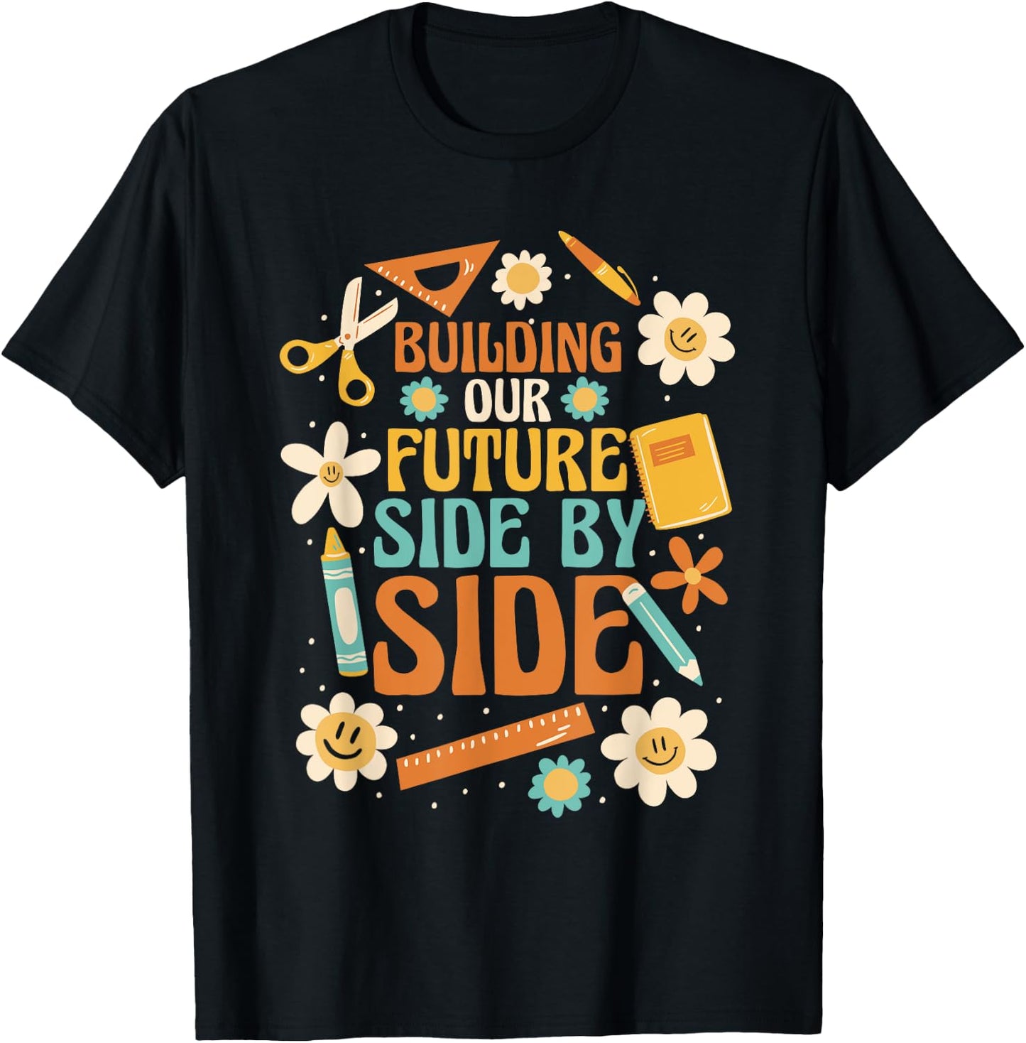 Building Our Future Side by Side T-Shirt - T-Shirt | Black