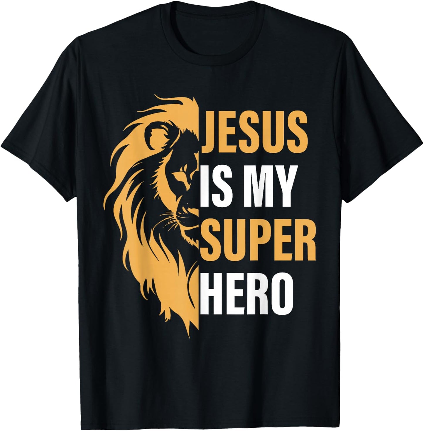 Jesus Is My Superhero Christian Religious T-Shirt - T-Shirt | Black