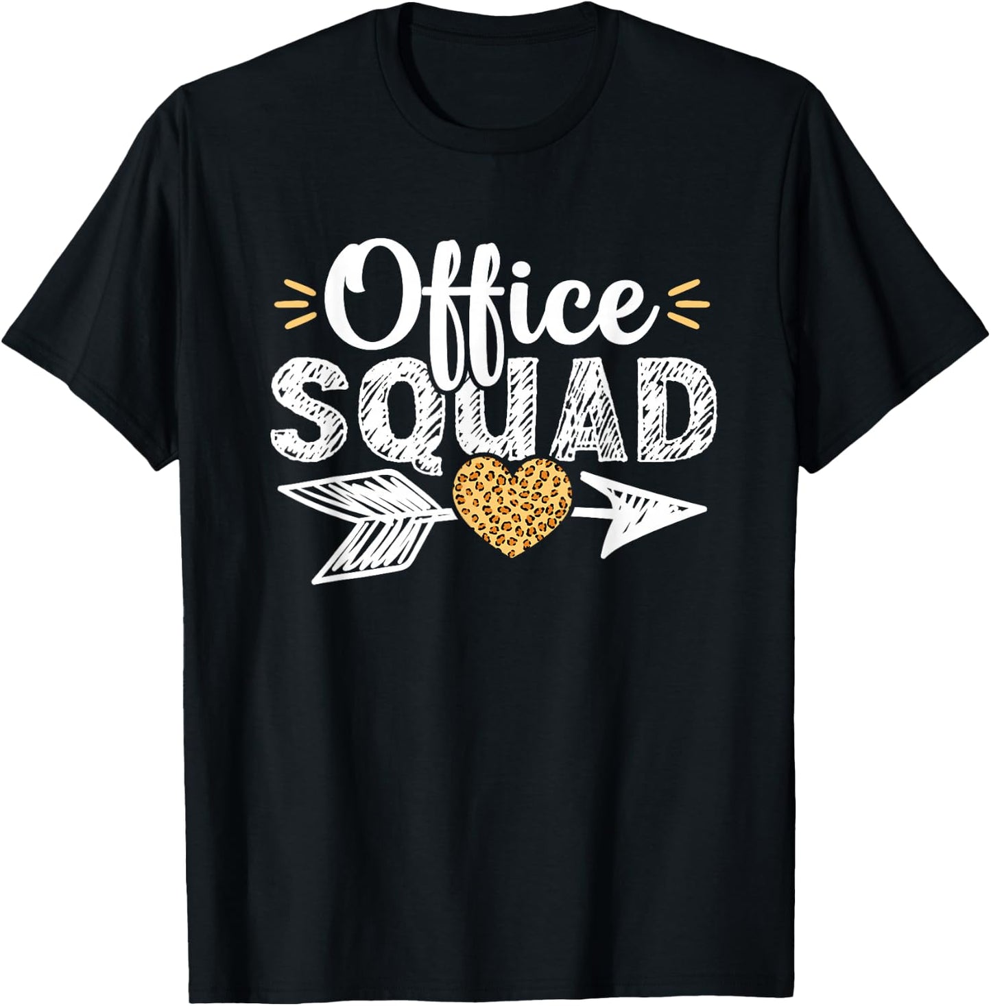 Leopard School Secretary Office Squad Clerk Appreciation T-Shirt - T-Shirt | Black