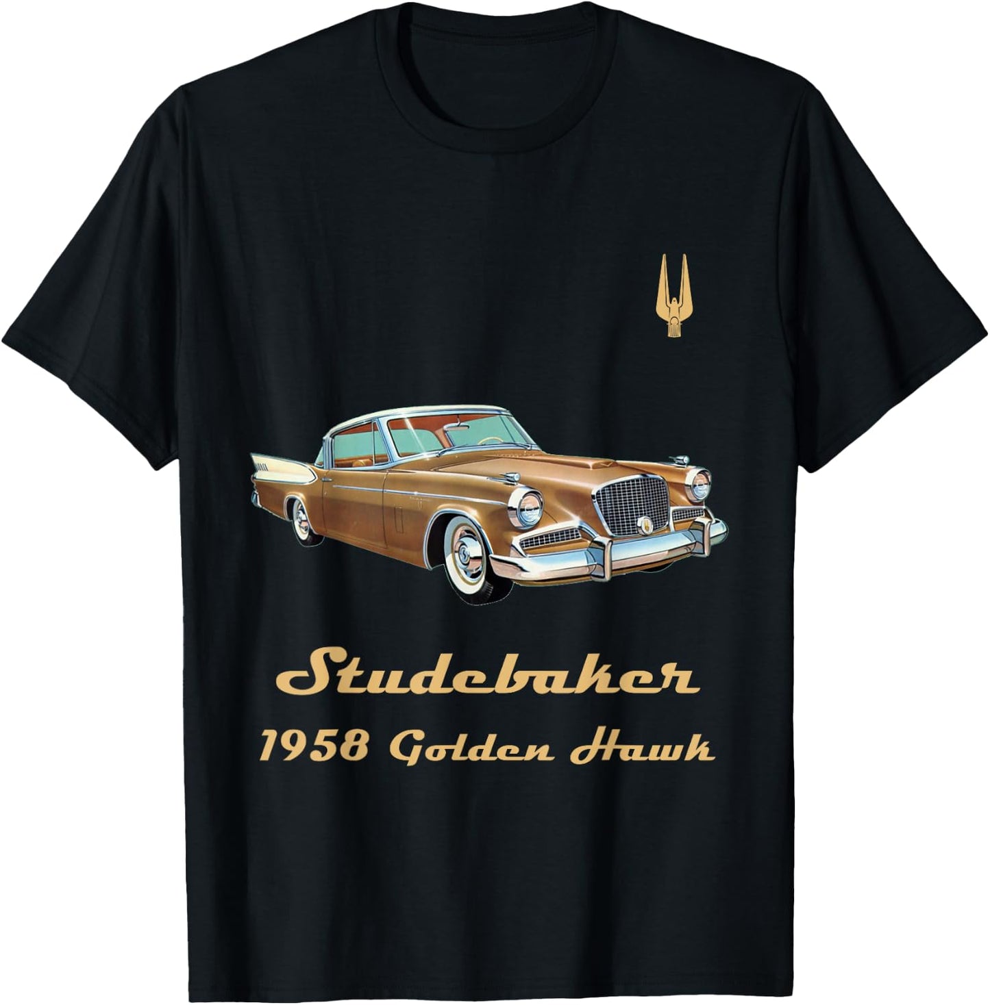 1958 Studebaker Golden Hawk Antique Vintage Car T-Shirt - T-Shirt | Black