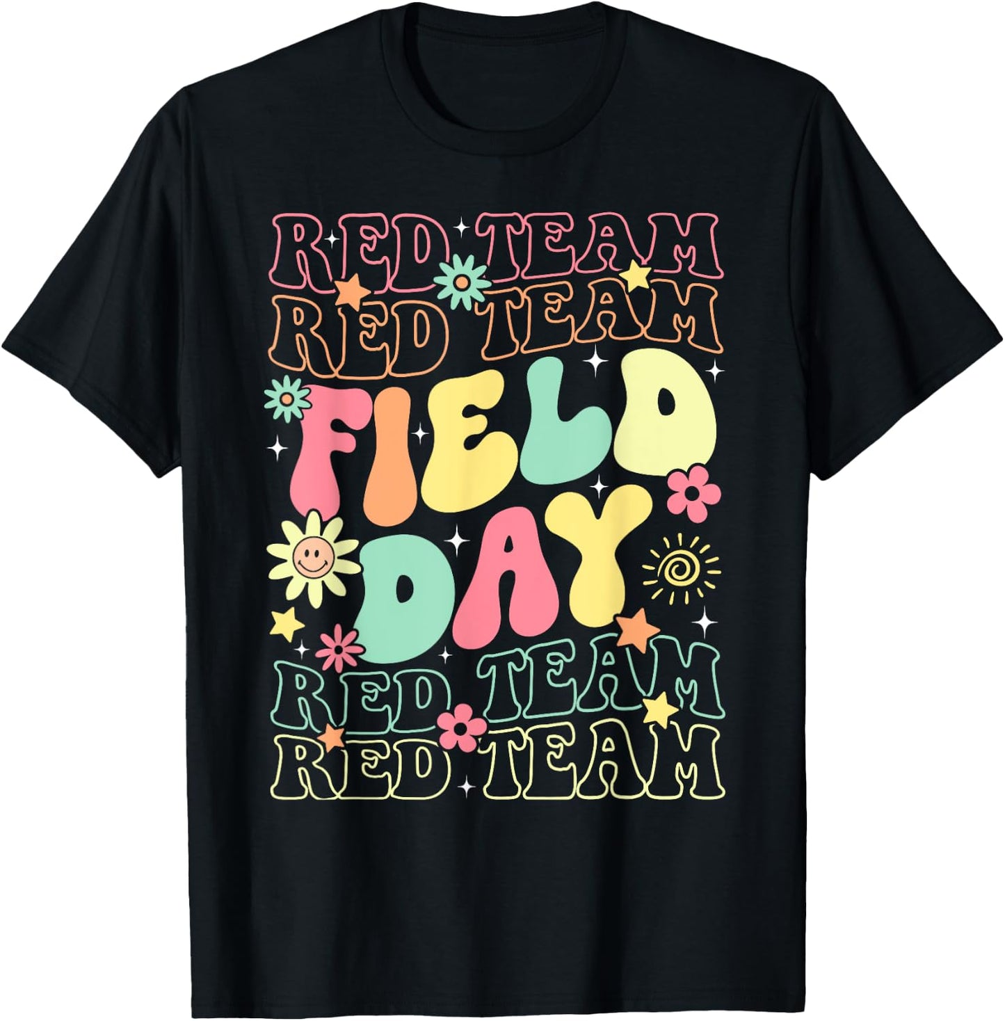 Field Day Red Team Color War Camp Team Game Competition T-Shirt - T-Shirt | Black