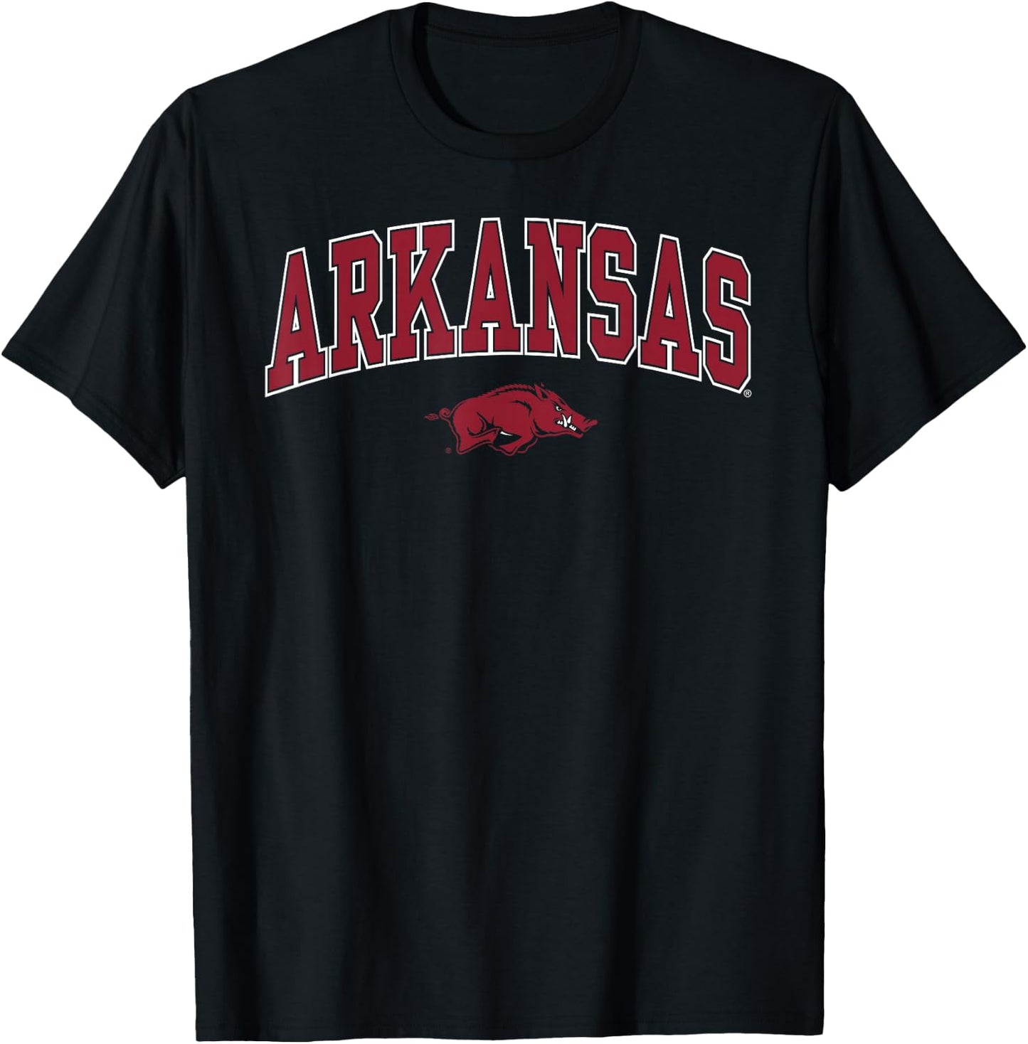Arkansas Razorbacks Arch Over Black Officially Licensed T-Shirt - T-Shirt | Black