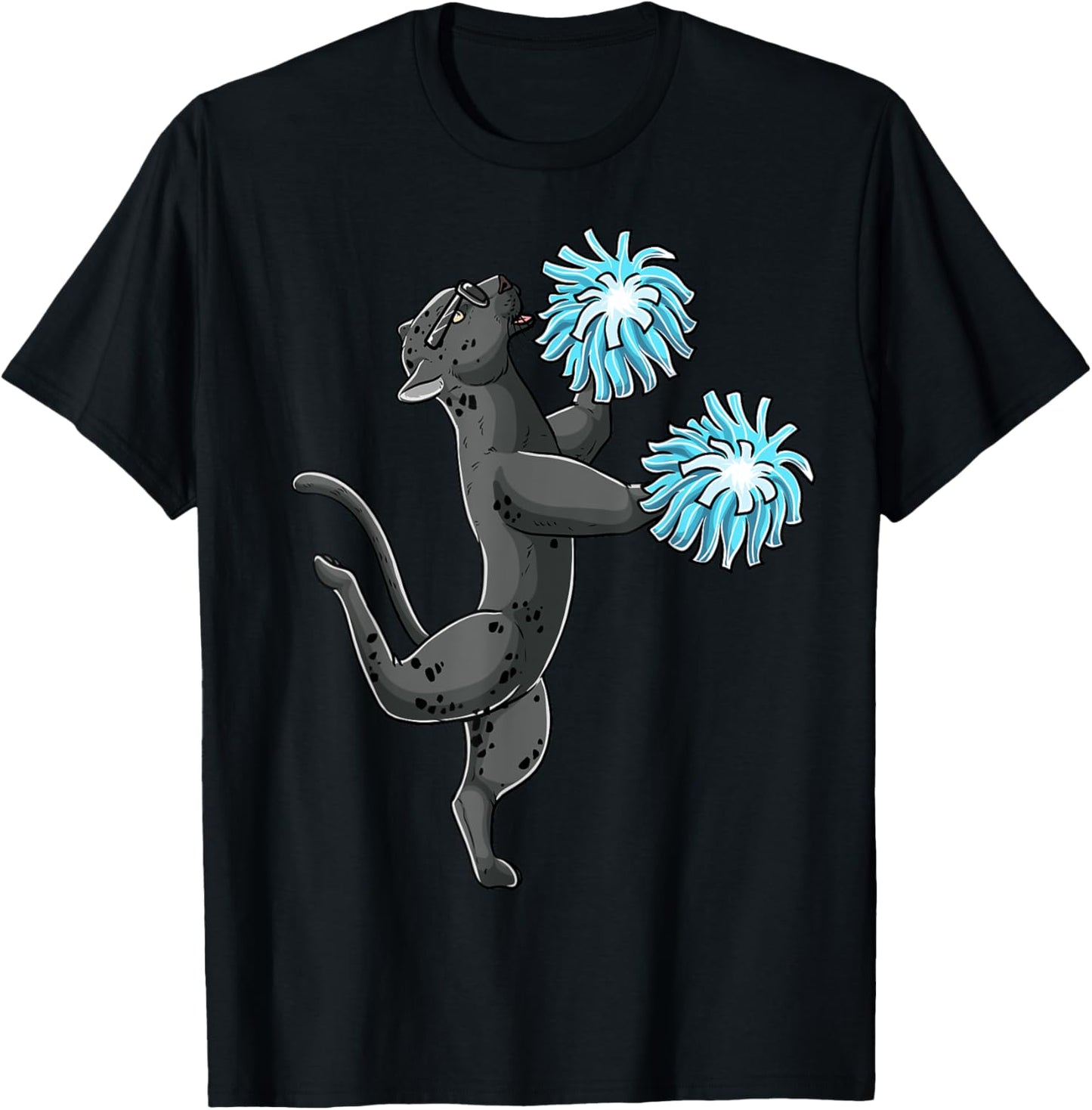 LuvCheerMal Cheerleading Panther Cheerleader Cheer Flyer , Small, Black T-Shirt - T-Shirt | Black