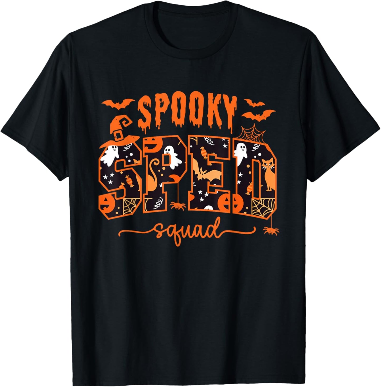 Sped Squad Team Special Education Teacher Halloween T-Shirt - T-Shirt | Black