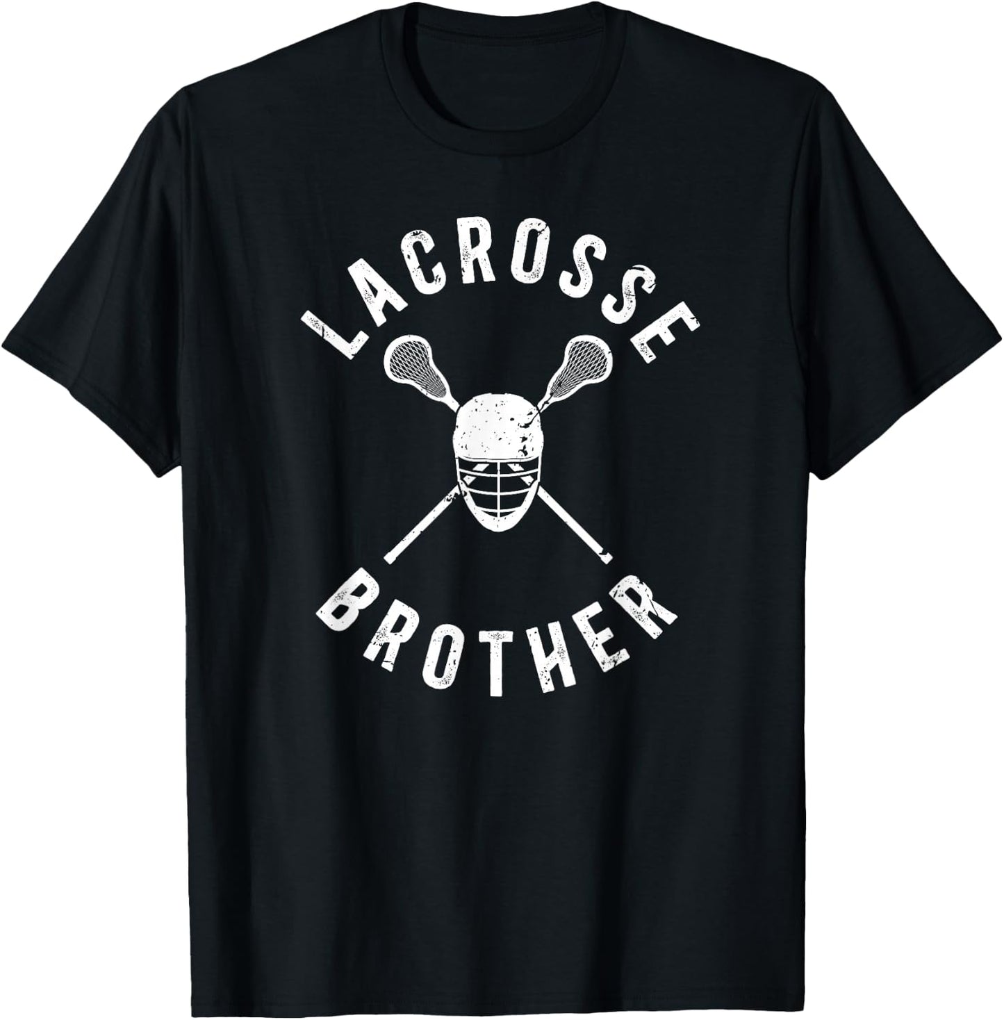 Lacrosse Brother Of A Lacrosse Player Brother Lacrosse Bro T-Shirt - T-Shirt | Black