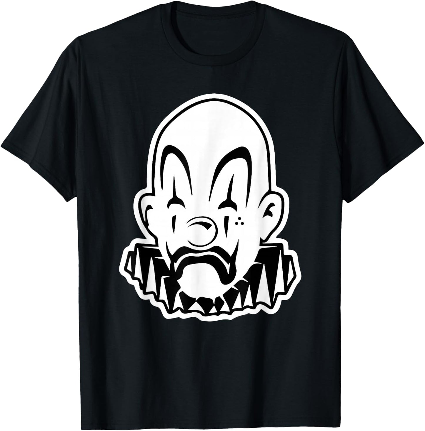 Payaso Chicano Clown Blackwork Minimal T-Shirt - T-Shirt | Black