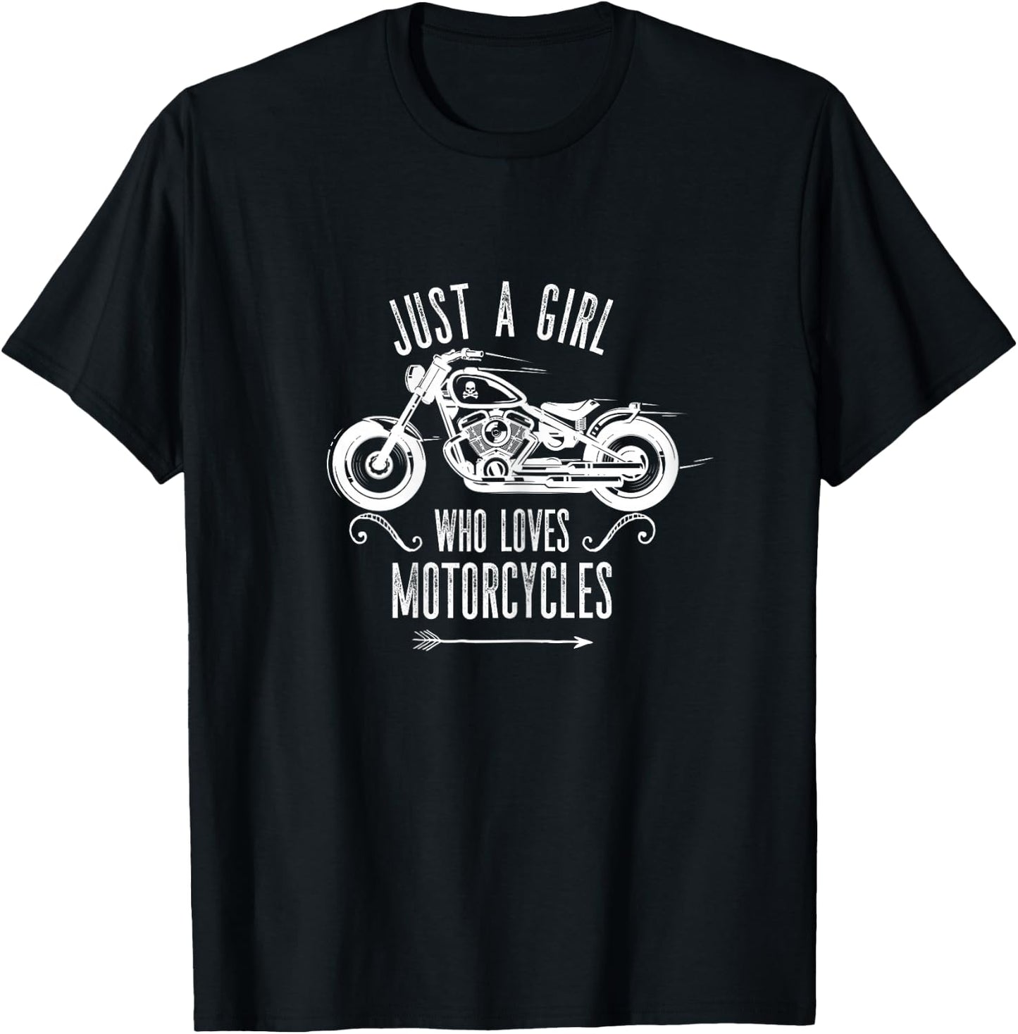 Motorbike Just a Girl who loves Motorcycles T-Shirt - T-Shirt | Black