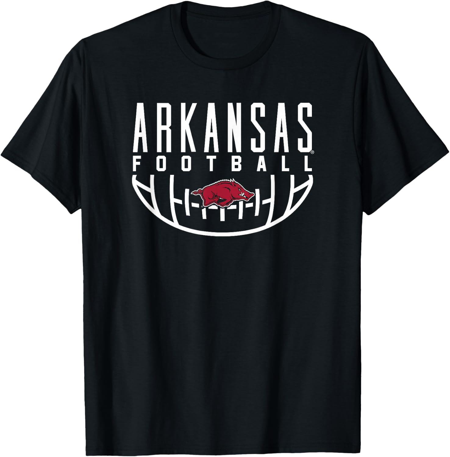 University of Arkansas Razorbacks Football T-Shirt - T-Shirt | Black