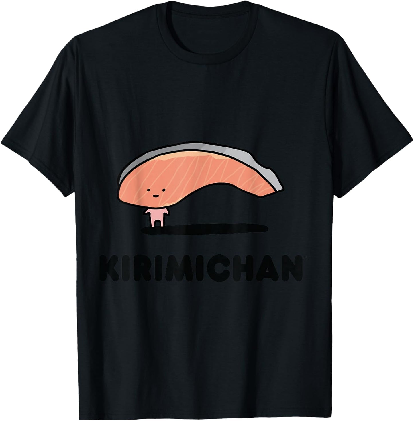 SANRIO Kirimichan Character Front and Back T-Shirt - T-Shirt | Black