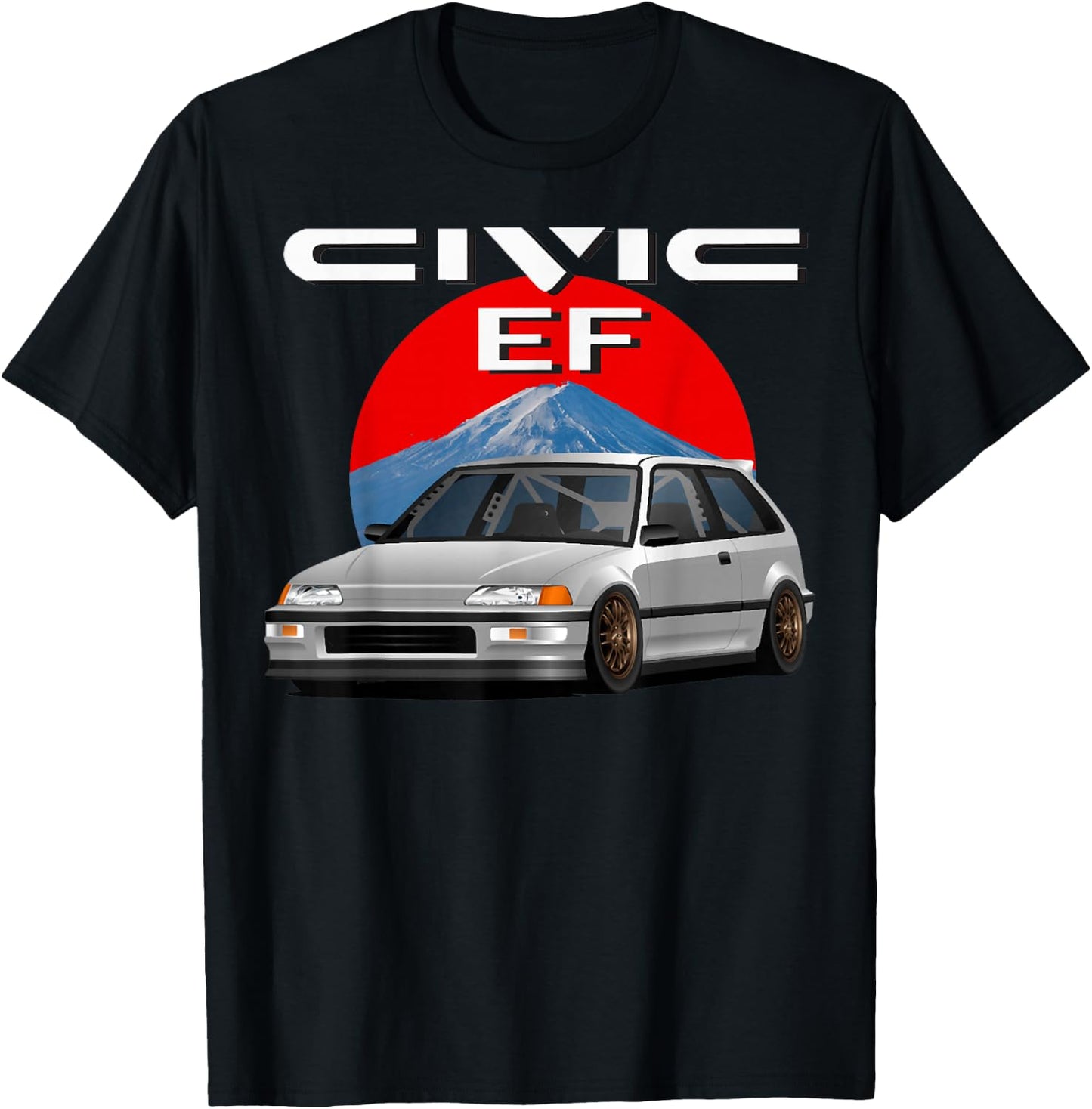 ef civic Japanese car , Small, Black T-Shirt - T-Shirt | Black