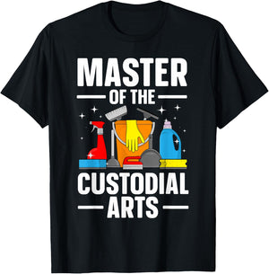 School Custodian Design Women Cleaning Janitor T-Shirt - T-Shirt | Black