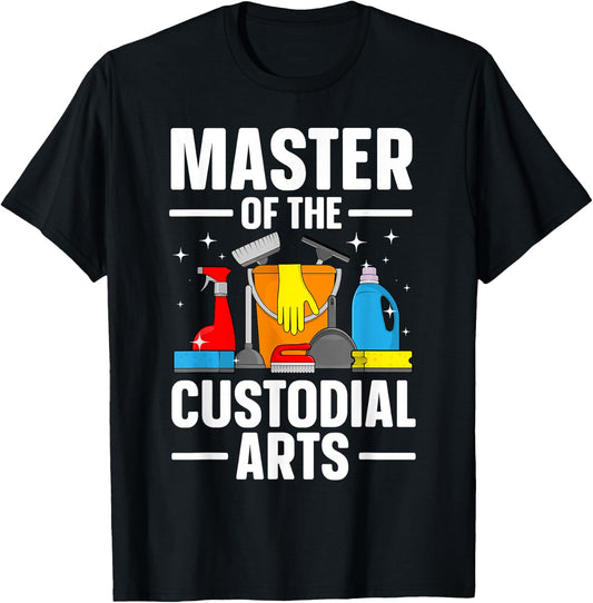 School Custodian Design Women Cleaning Janitor T-Shirt - T-Shirt | Black