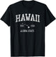 Hawaii Vintage Sports Design Hawaiian Islands HI T-Shirt - T-Shirt | Black