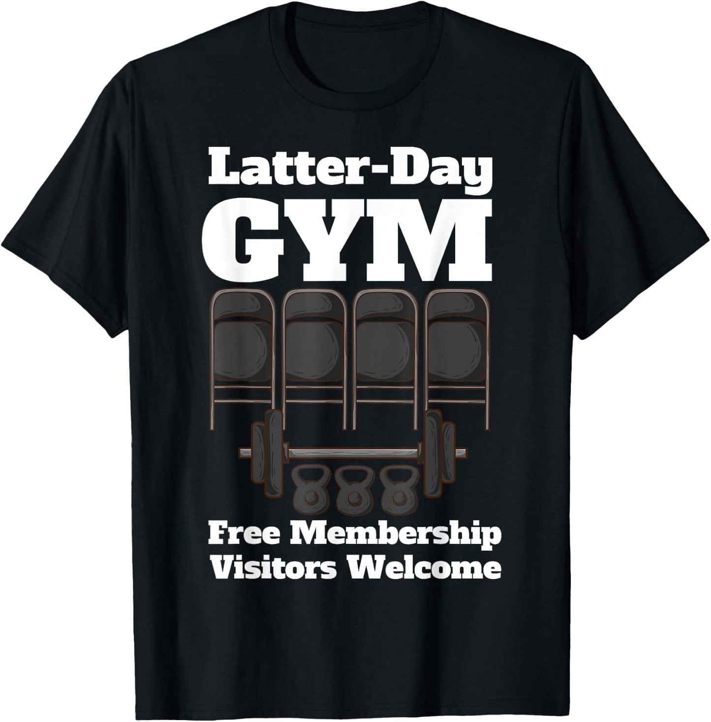 Mormons Gym Latter-Day Gym LDS Missionary T-Shirt - T-Shirt | Black