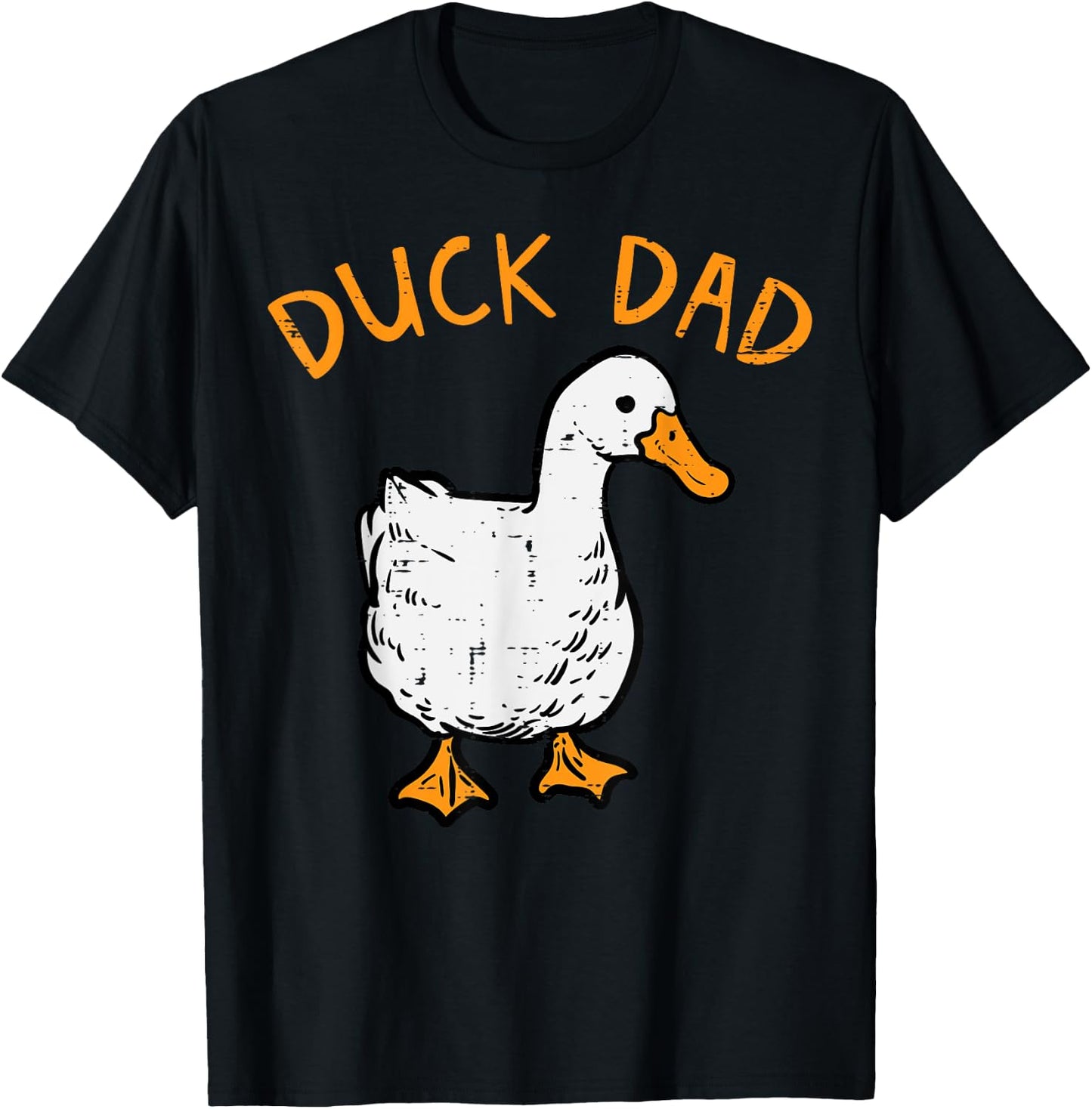 Duck Dad Funny Fathers Day Farmer Hunter Daddy Papa Men T-Shirt - T-Shirt | Black