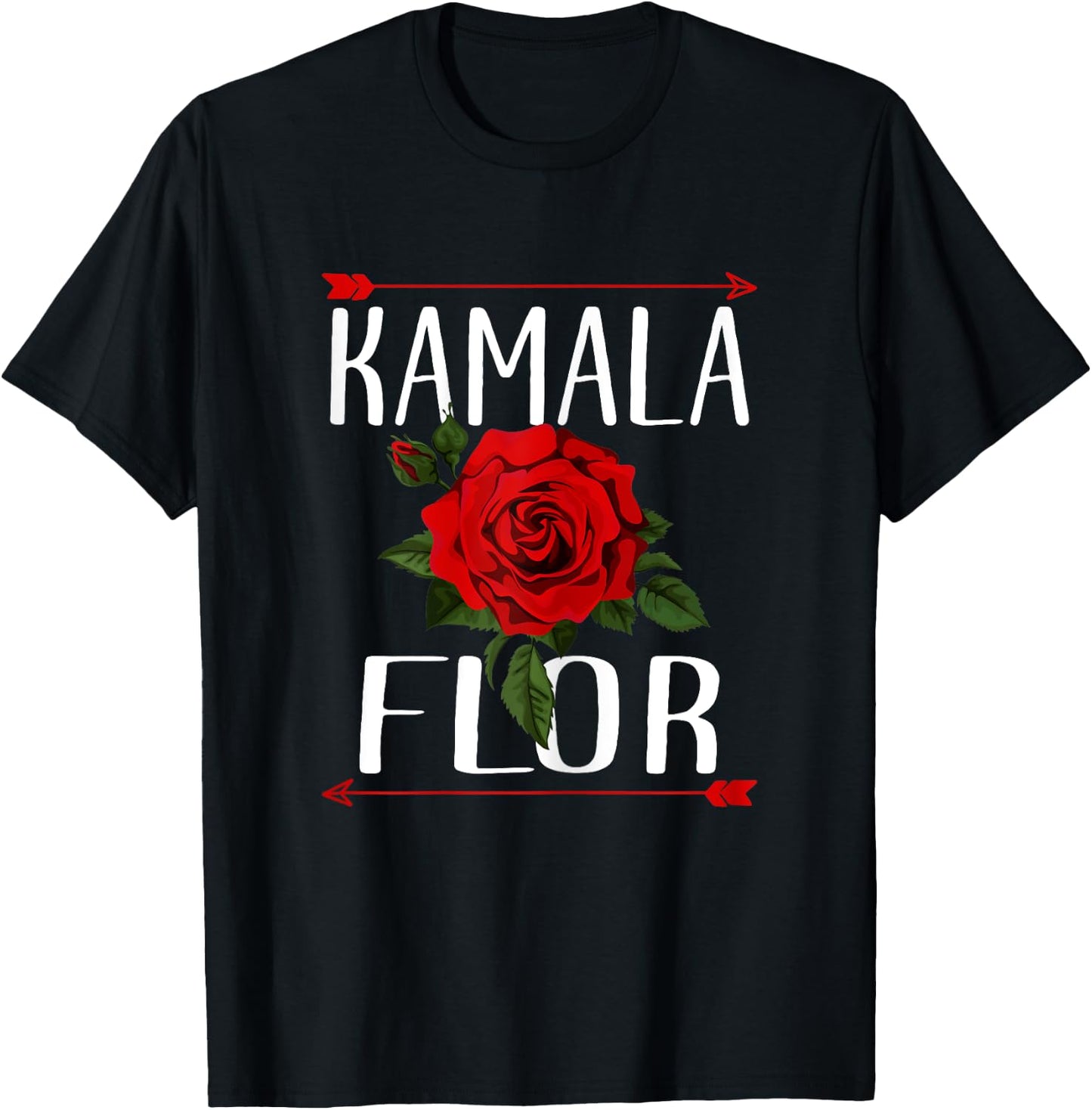 Kamala Flor Roses 2024 I'm With Her T-Shirt - T-Shirt | Black