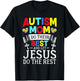 Puzzle Autism Mom Do Their Best And Let Jesus Do The Rest T-Shirt - T-Shirt | Black