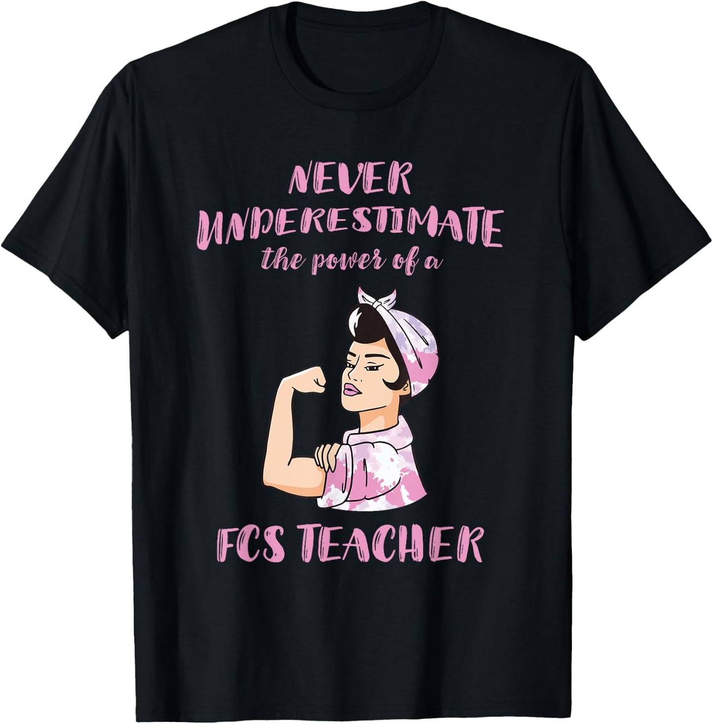 FCS Teacher Power FACS Family And Consumer Sciences Teacher T-Shirt - T-Shirt | Black