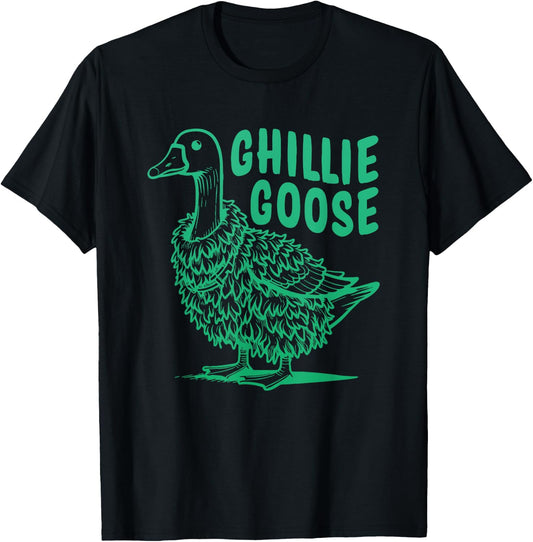 Ghillie Goose Funny Goose Lover Quote T-Shirt - T-Shirt | Black