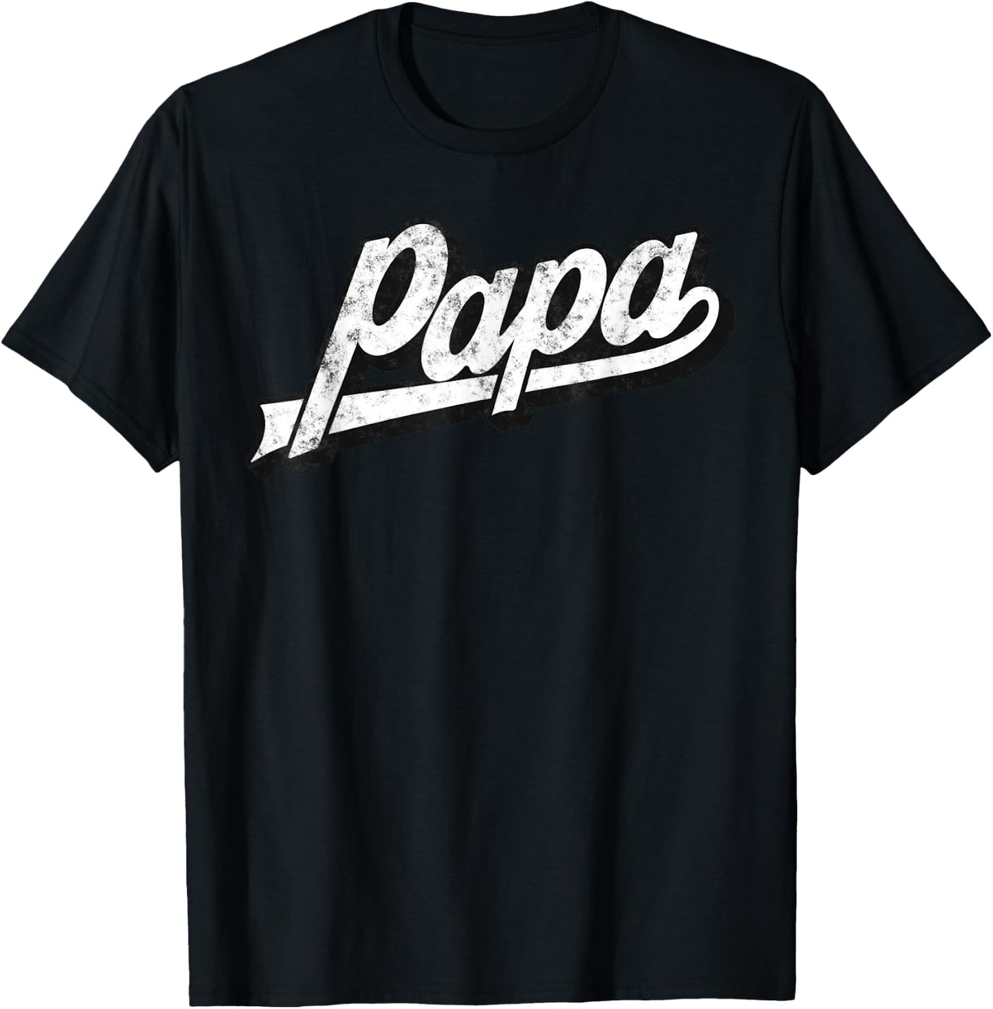 Papa Retro Style Birthday Father’s Day From Wife Daughter T-Shirt - T-Shirt | Black
