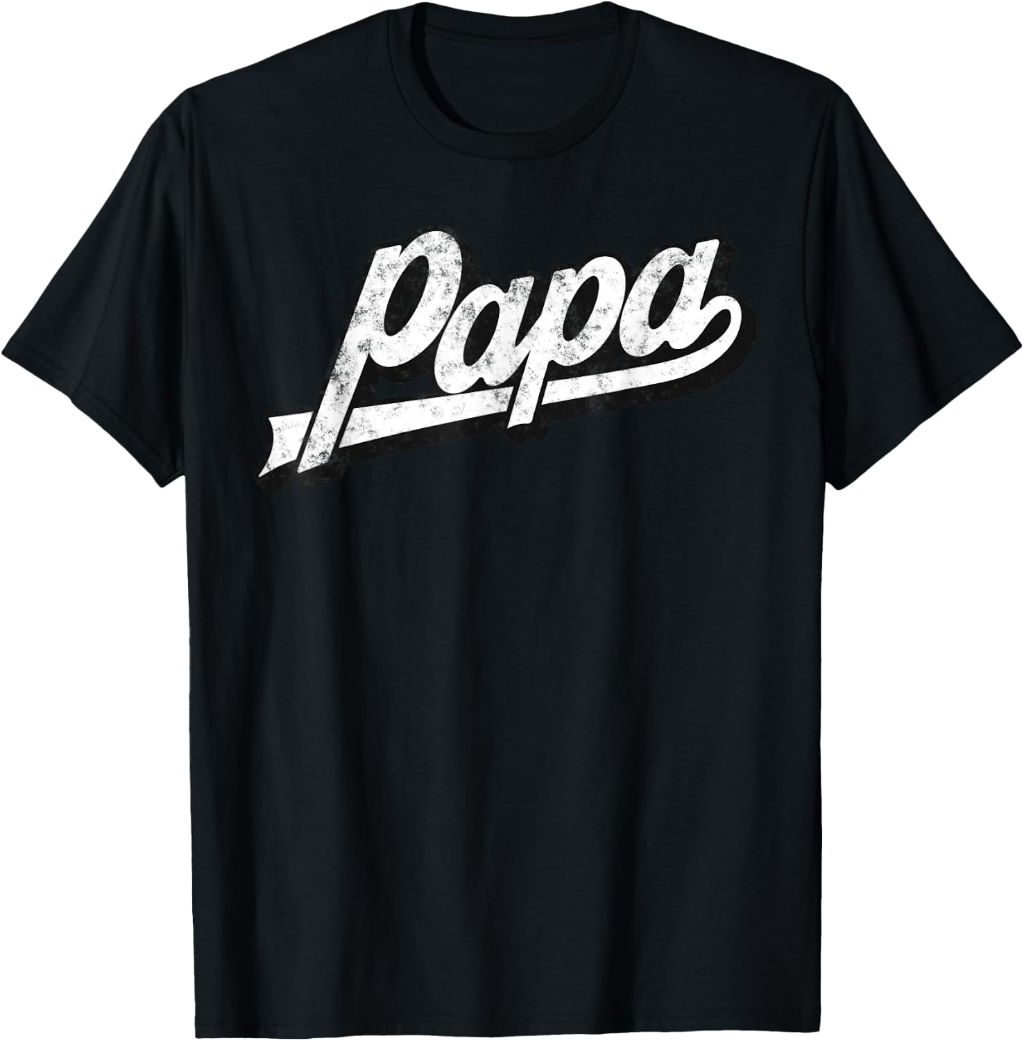 Papa Retro Style Birthday Father’s Day From Wife Daughter T-Shirt - T-Shirt | Black