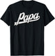 Papa Retro Style Birthday Father’s Day From Wife Daughter T-Shirt - T-Shirt | Black