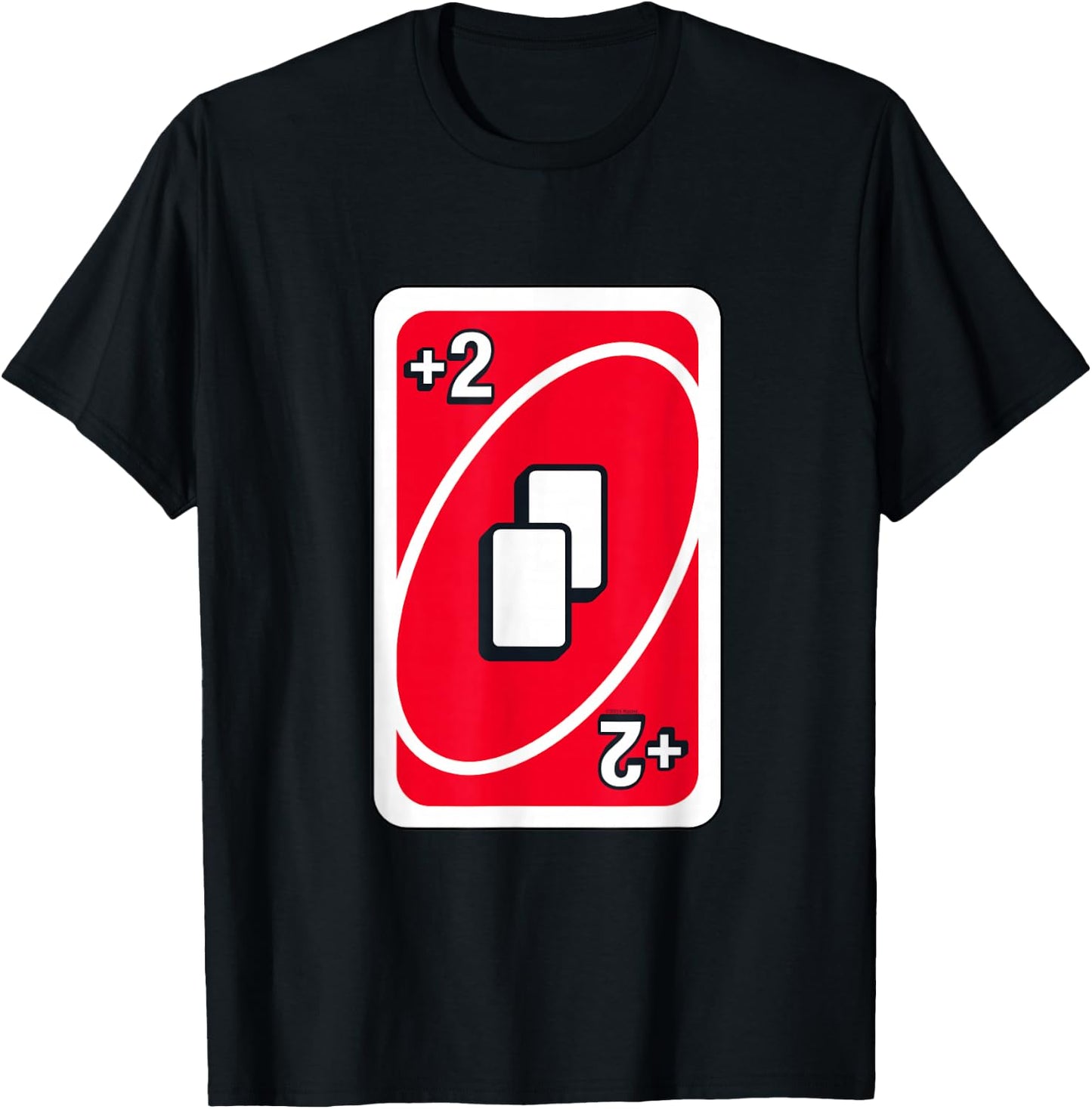 UNO - Red Draw Two Card T-Shirt - T-Shirt | Black
