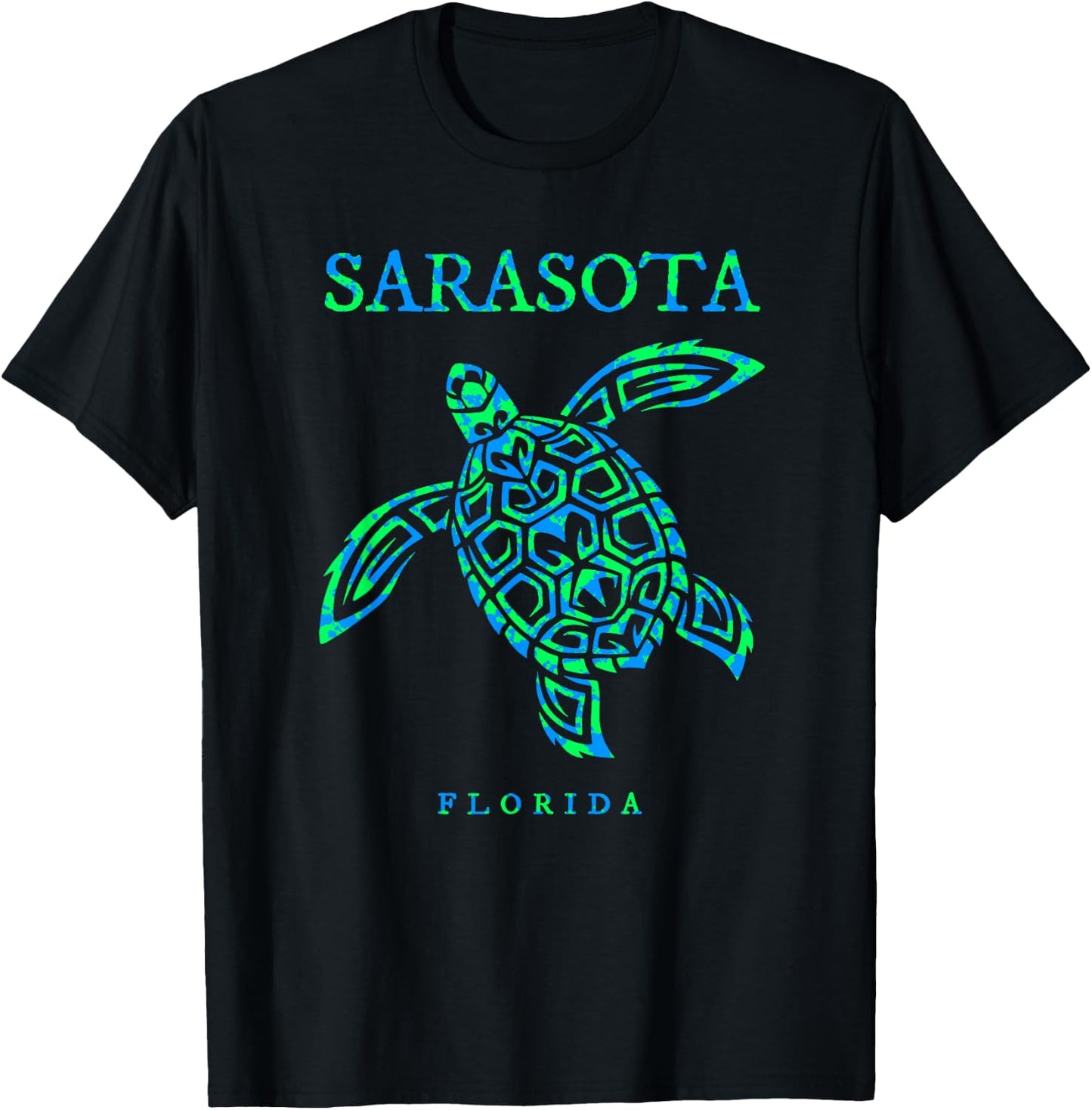 Sarasota Florida Sea Turtle Boys Girls Toddler T-Shirt - T-Shirt | Black