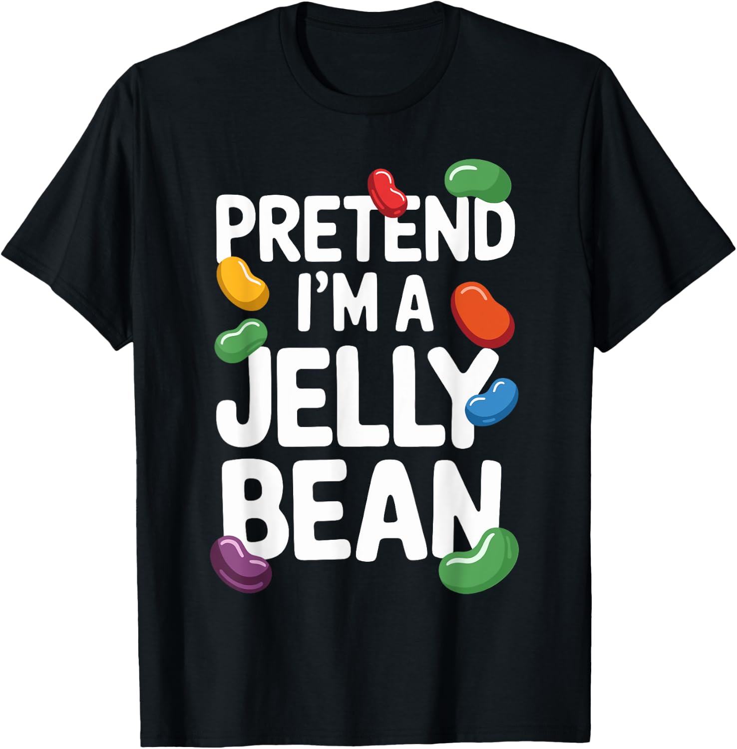 Pretend I'm A Jelly Bean T Shirt A Fun Choice for Kids T-Shirt - T-Shirt | Black