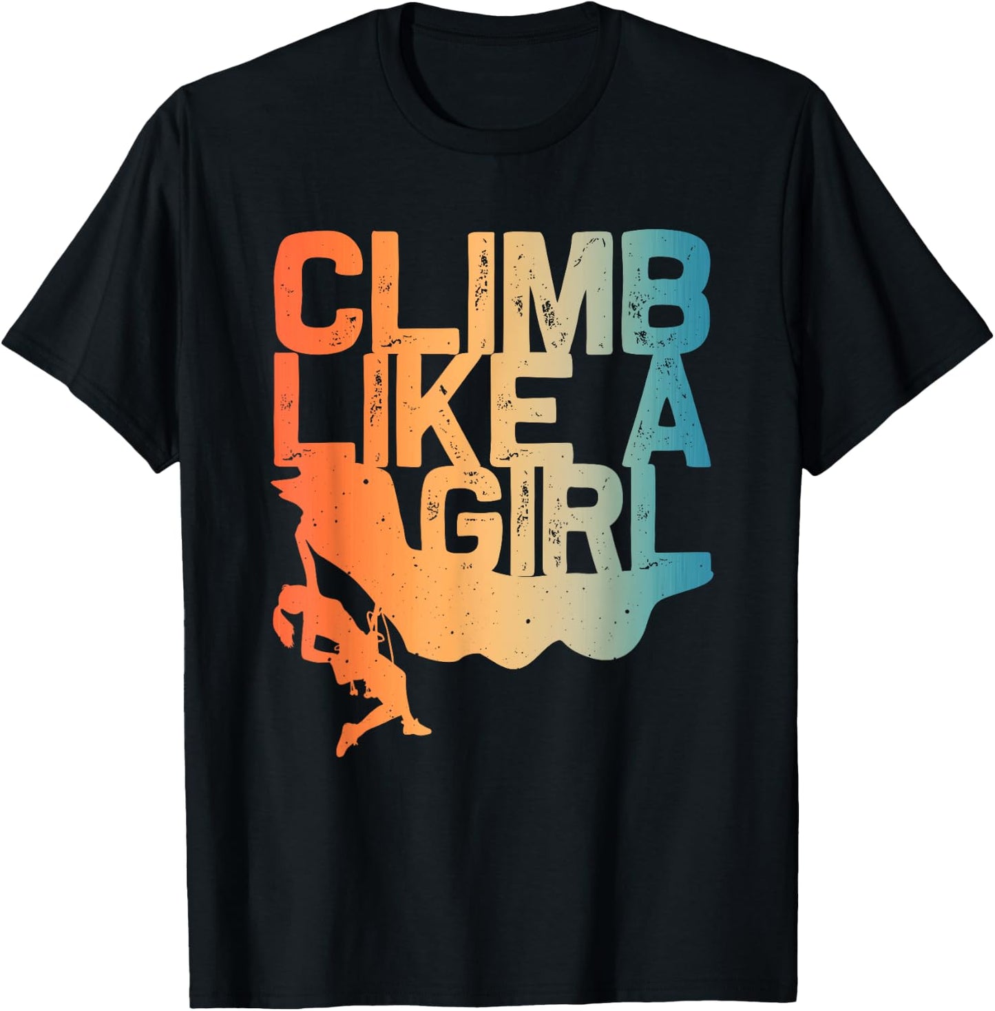 Funny Rock Climbing Design For Girls Women Kids Rock Climber T-Shirt - T-Shirt | Black