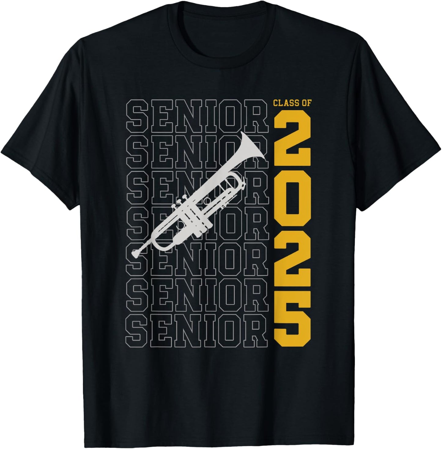 Class of 2025 Senior Trumpet for Trumpet Player T-Shirt - T-Shirt | Black