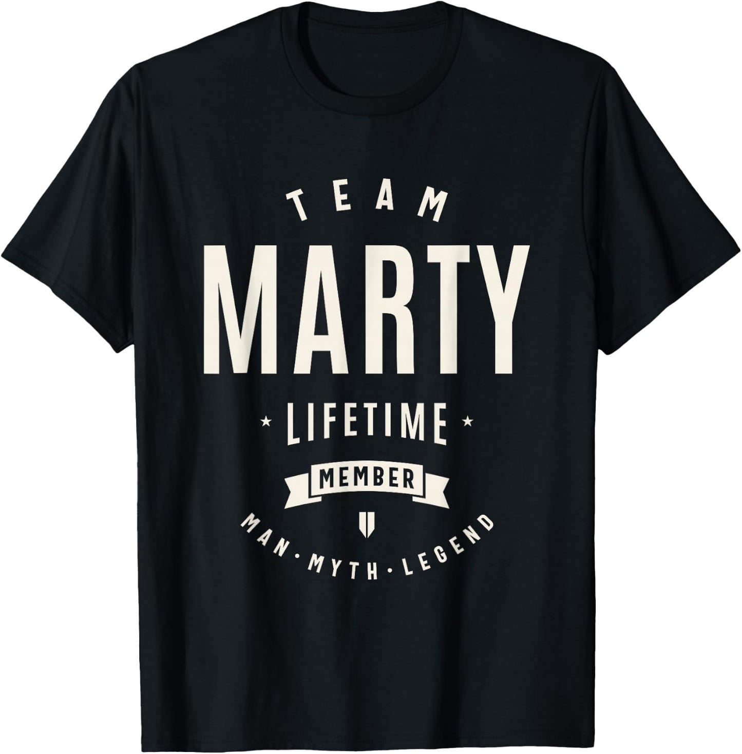 Team Marty Lifetime Member Funny Name Marty T-Shirt - T-Shirt | Black