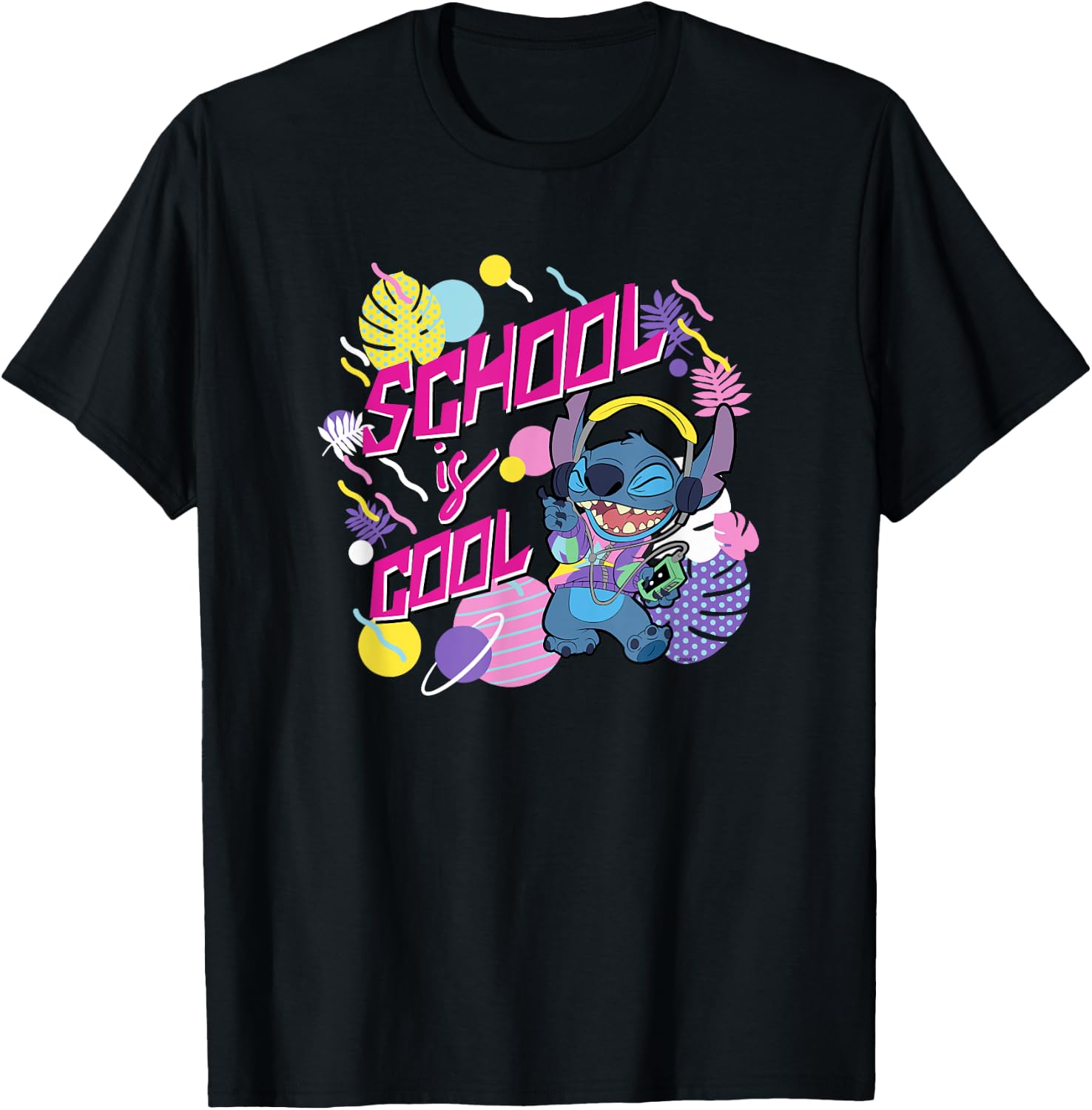 Disney Stitch School is Cool T-Shirt - T-Shirt | Black