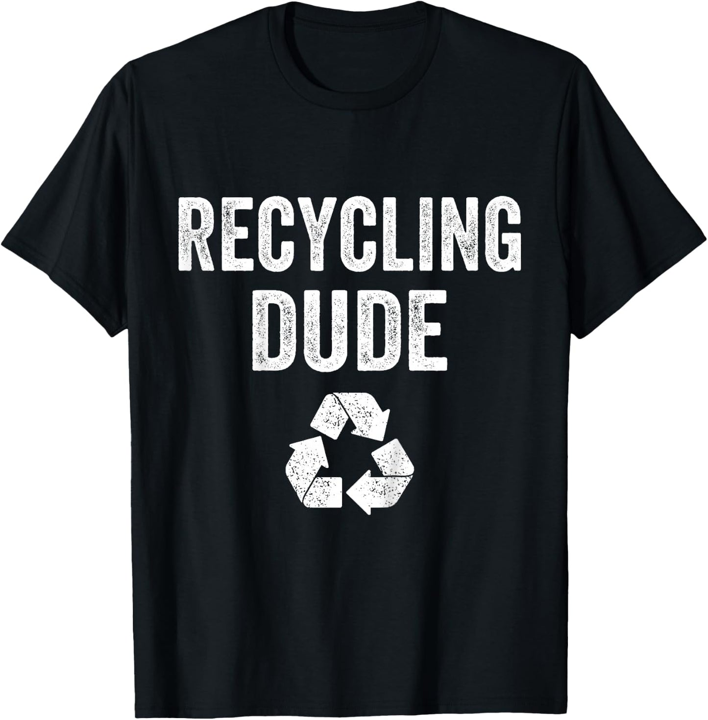 Kids Recycling Dude Boys Earth Day Toddler Recycle Logo Vintage T-Shirt - T-Shirt | Black