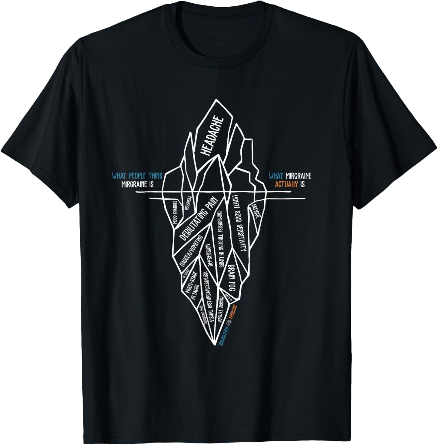Chronic Migraine Awareness Month Purple Ribbon Support T-Shirt - T-Shirt | Black