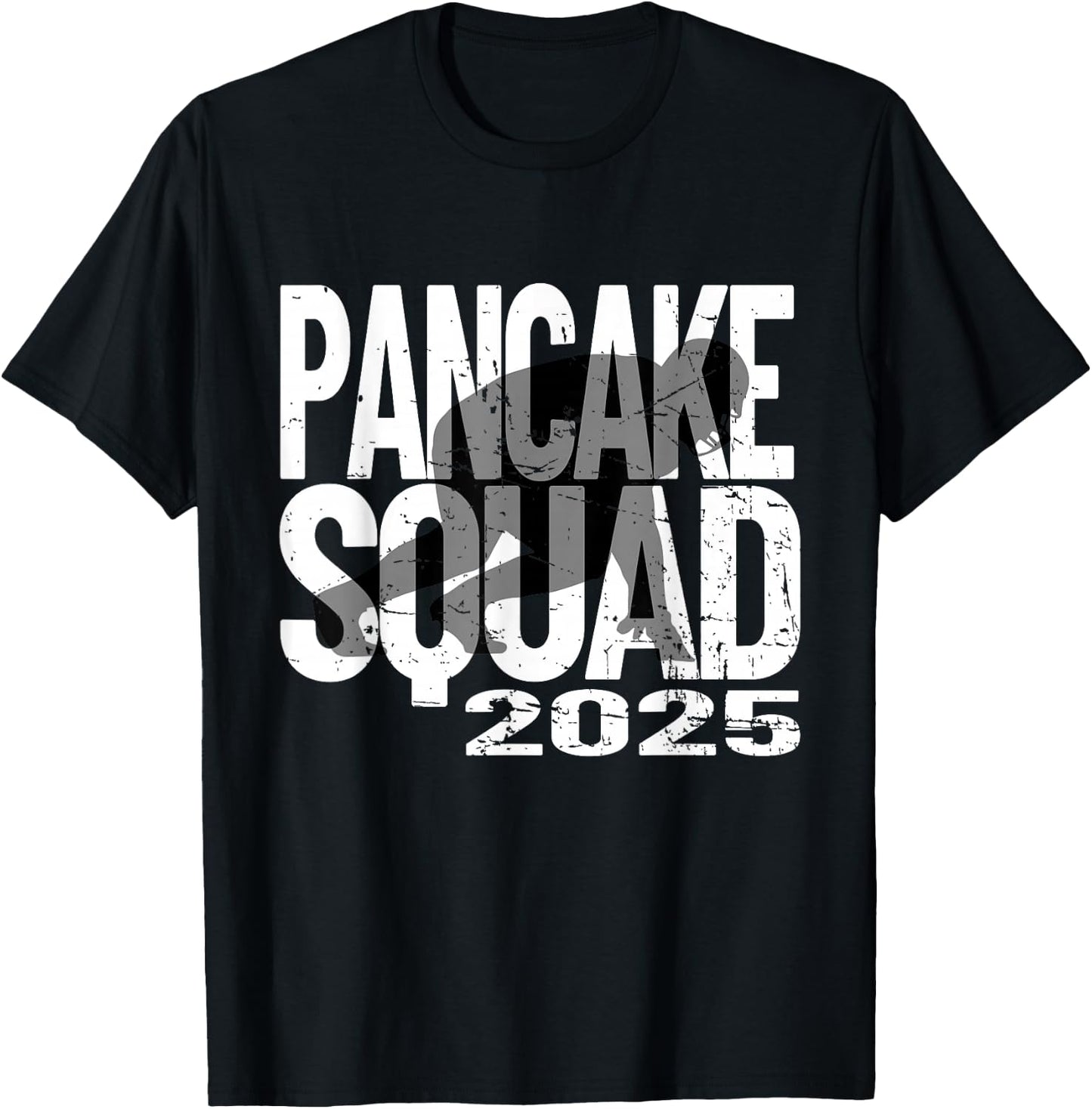 Vintage Football Player Lineman Pancake Squad 2025 T-Shirt - T-Shirt | Black