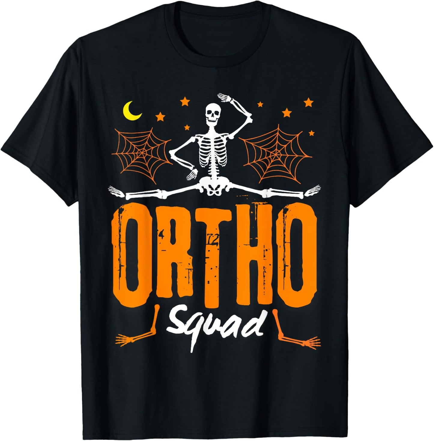 Skeleton Ortho Squad Halloween Orthopedic Nurse RN Costume T-Shirt - T-Shirt | Black