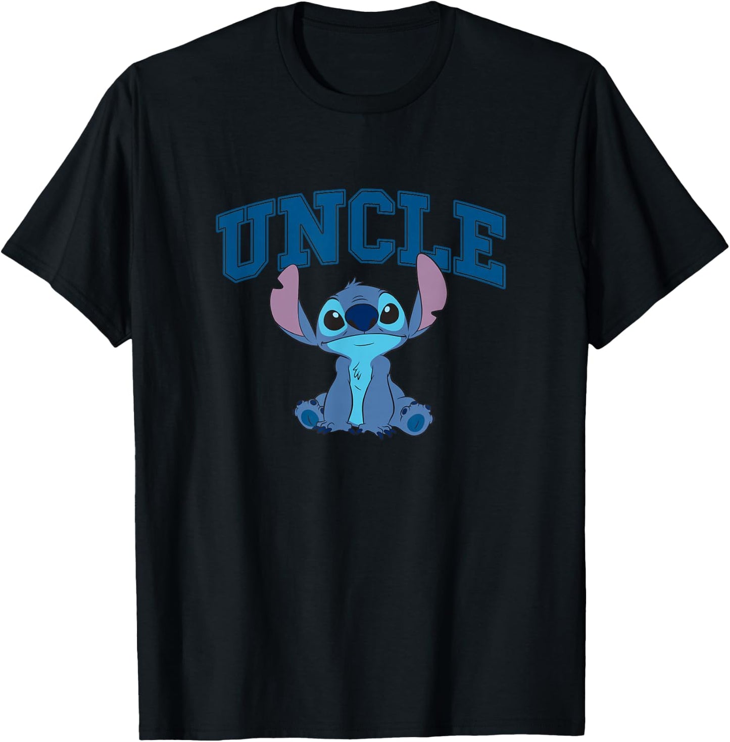 Disney Lilo & Stitch Uncle Sitting Stitch Father's Day T-Shirt - T-Shirt | Black