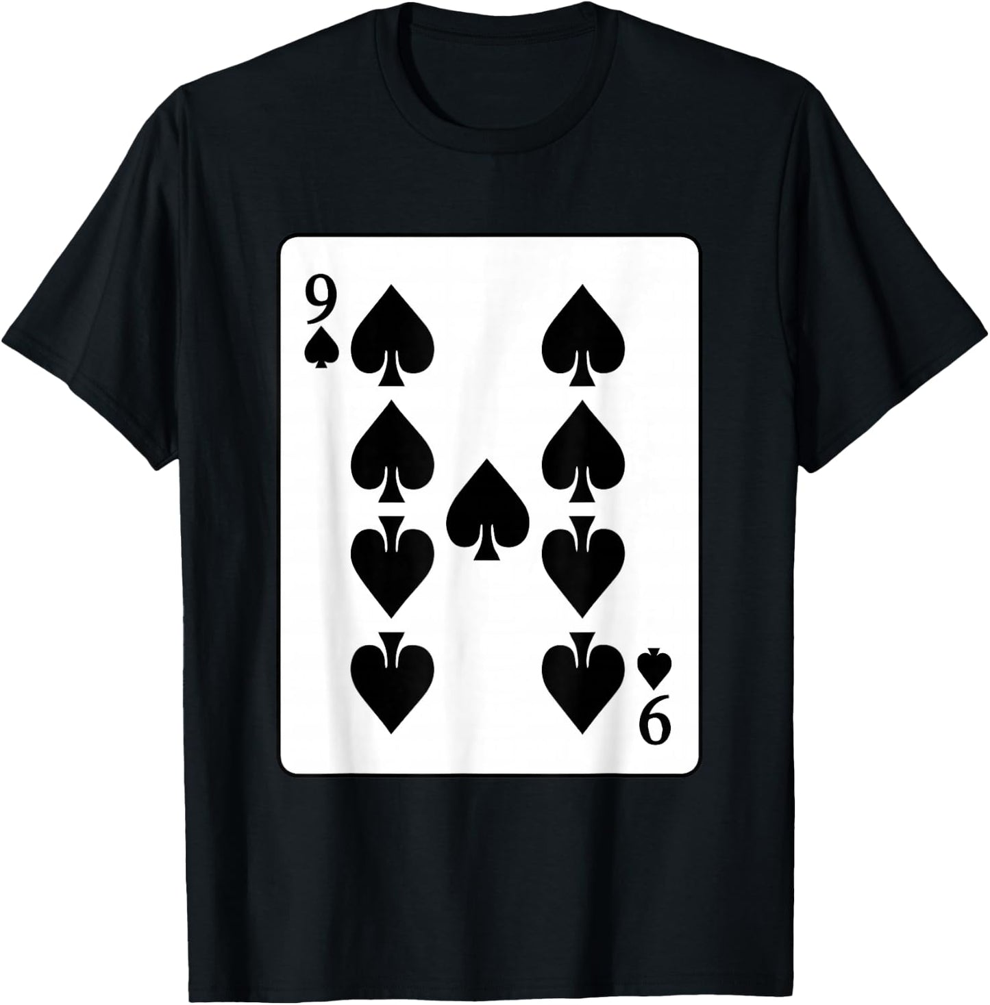 Nine Of Spades Playing Card Poker Player Costume T-Shirt - T-Shirt | Black