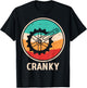 Funny Cyclist Cycling Bicycle Lover Cranky Vintage Retro T-Shirt - T-Shirt | Black