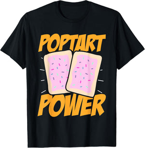 Poptart Power Frosted Toaster Pastry Gym Exercise T-Shirt - T-Shirt | Black