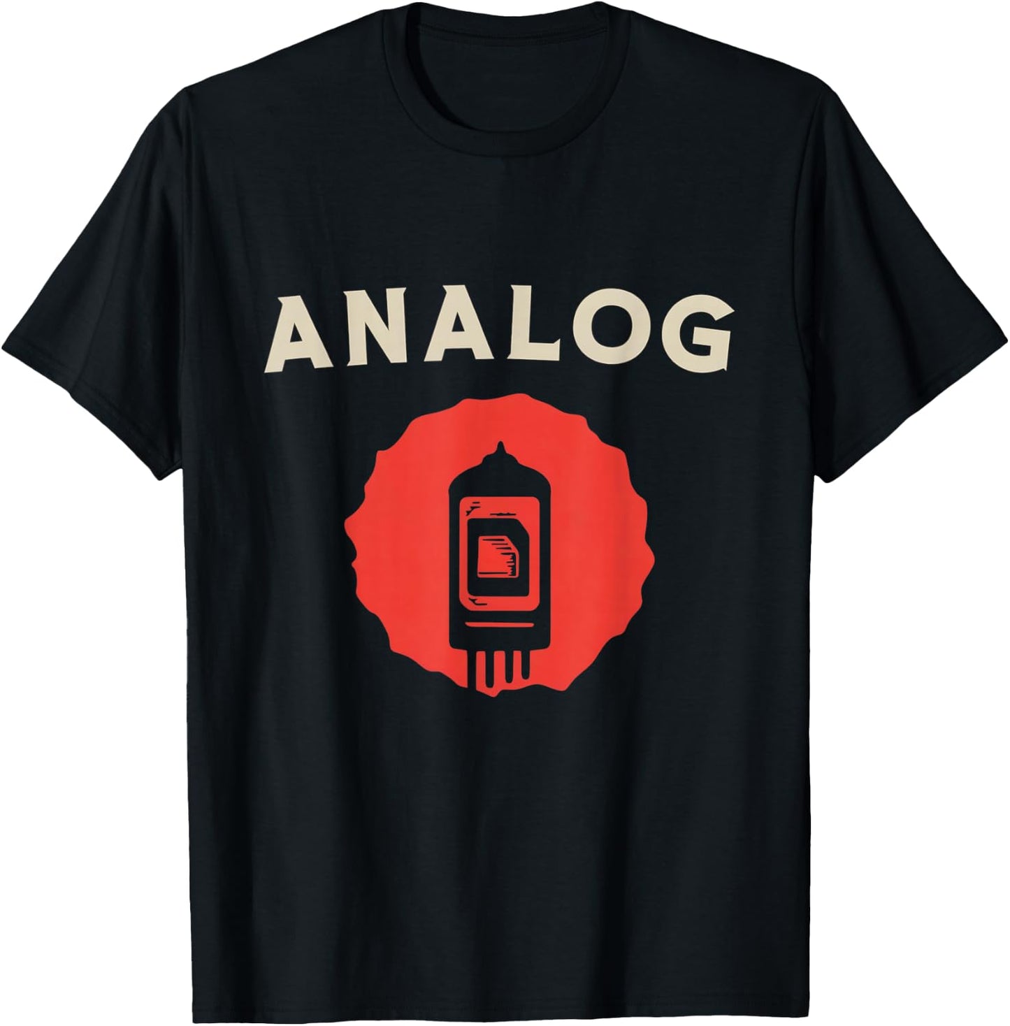 Vintage Vacuum Tube Analog Retro Amplifier Valve Amp Music T-Shirt - T-Shirt | Black