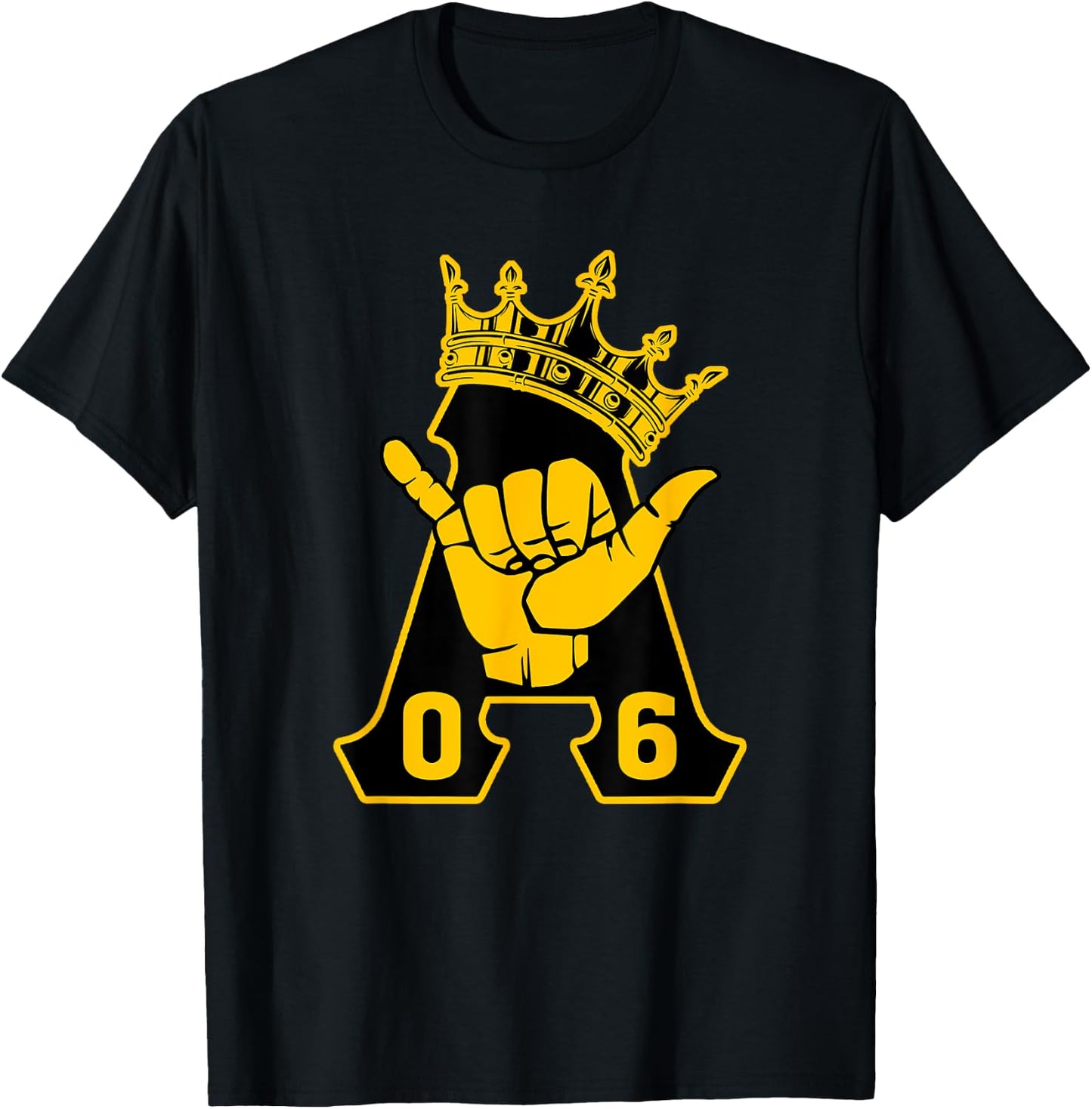 Alpha African 1906 Fraternity Hand Sign Crown T-Shirt - T-Shirt | Black