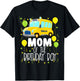Mom Of The Birthday Boy School Bus Kids Birthday Party T-Shirt - T-Shirt | Black