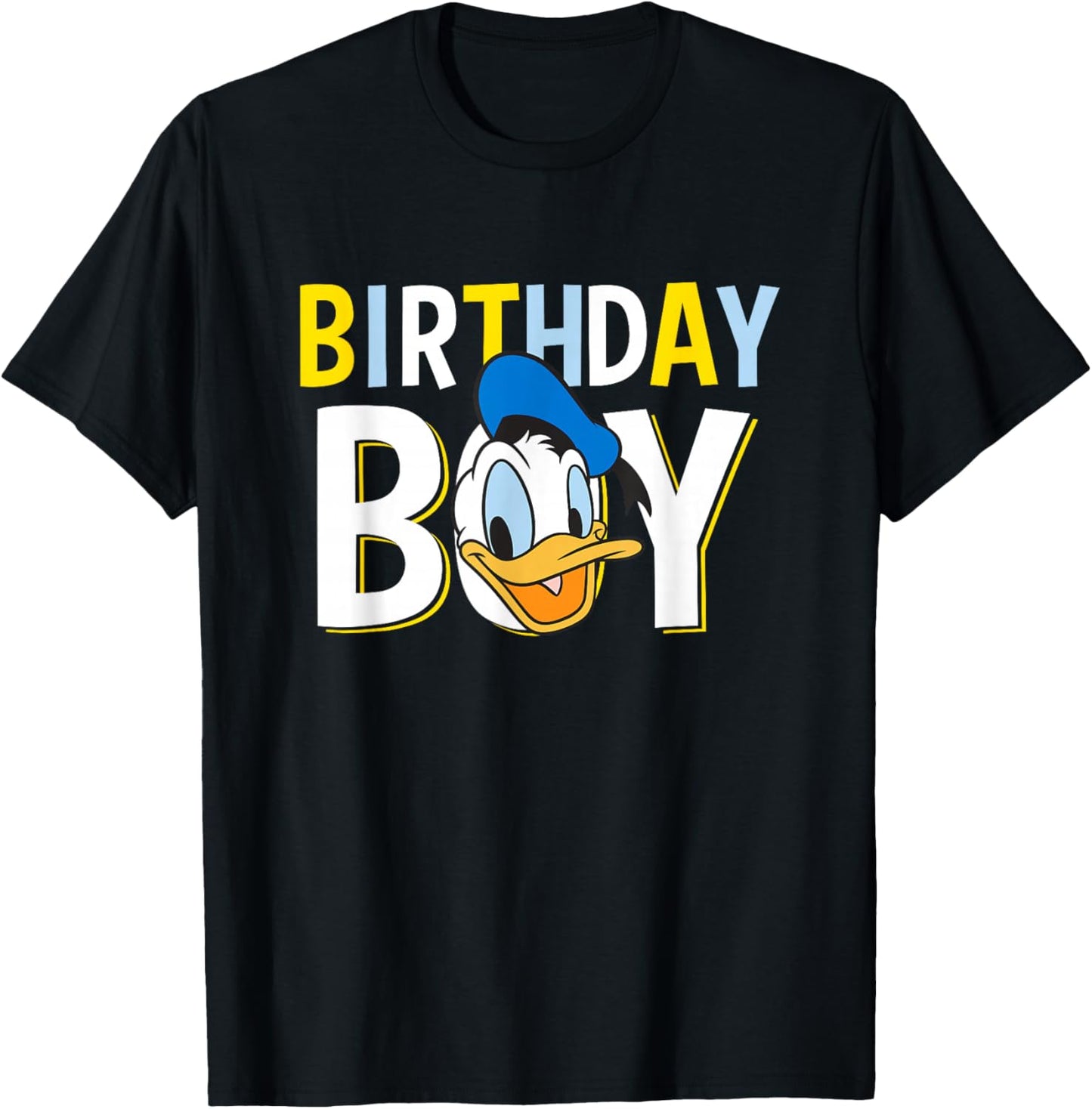 Disney Mickey And Friends Birthday Boy Vintage Donald Duck T-Shirt - T-Shirt | Black